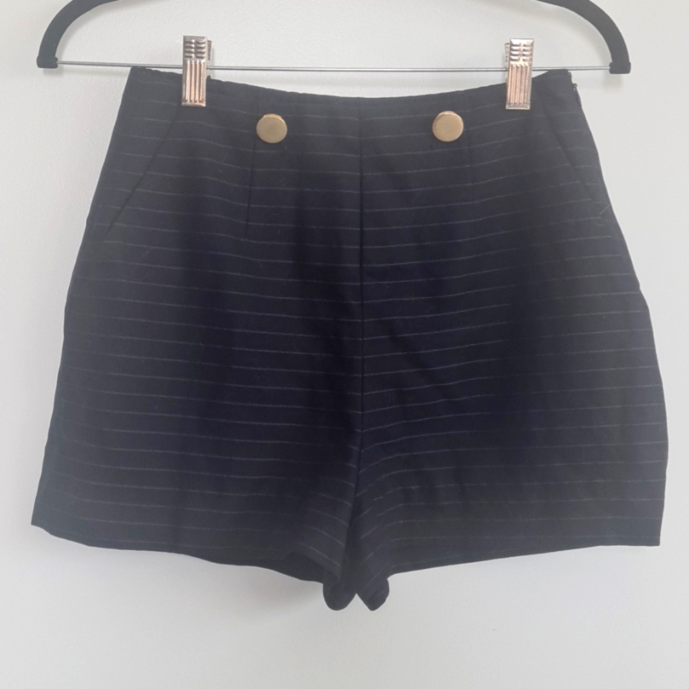 Sandro shorts with gold buttons